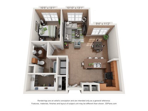 bedroom floor plan an open concept living room and kitchen with a large pantry and a balcony